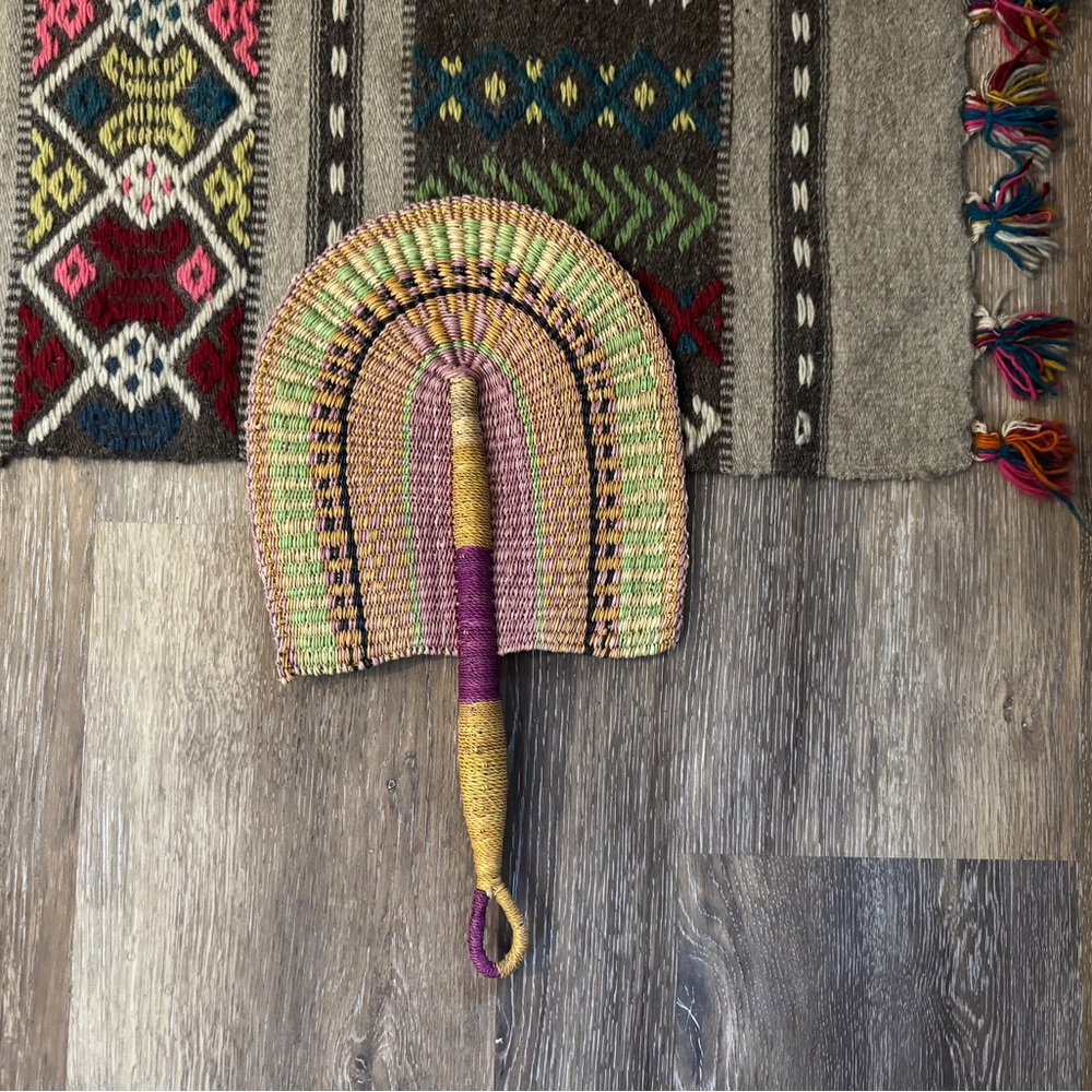 Natural Woven African Bolga Fan Handmade from Whole Foods